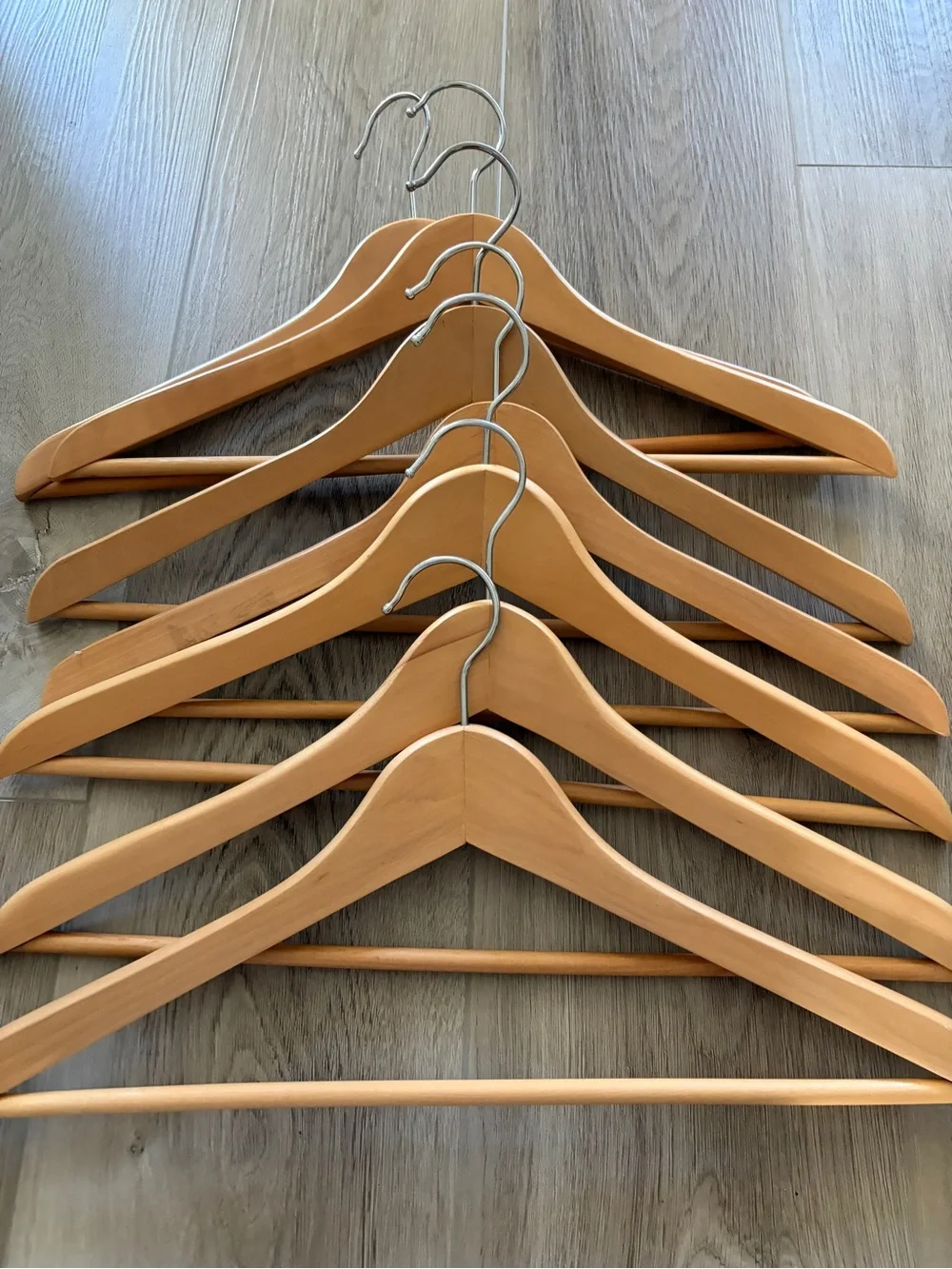 Wooden Hangers Set of 7